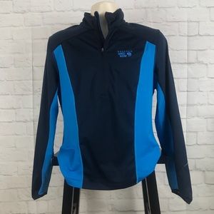 Mountain Hardwear blue zip pullover Sz M